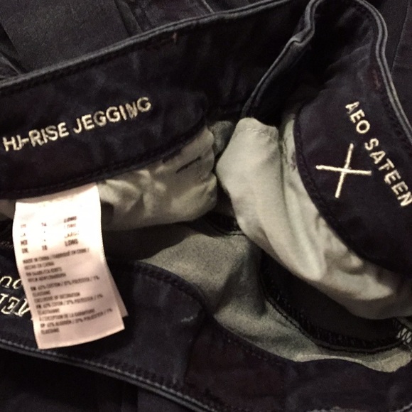 American Eagle High Waist Sateen Dark Wash Jegging - Picture 5 of 6